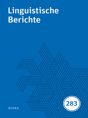 cover image of Linguistische Berichte Heft 283